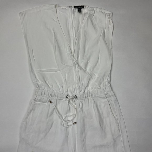 Eileen Fisher Crepe Wide-Leg Jumpsuit Crop V-neck Lightweight Tencel Women XXS - Picture 5 of 12